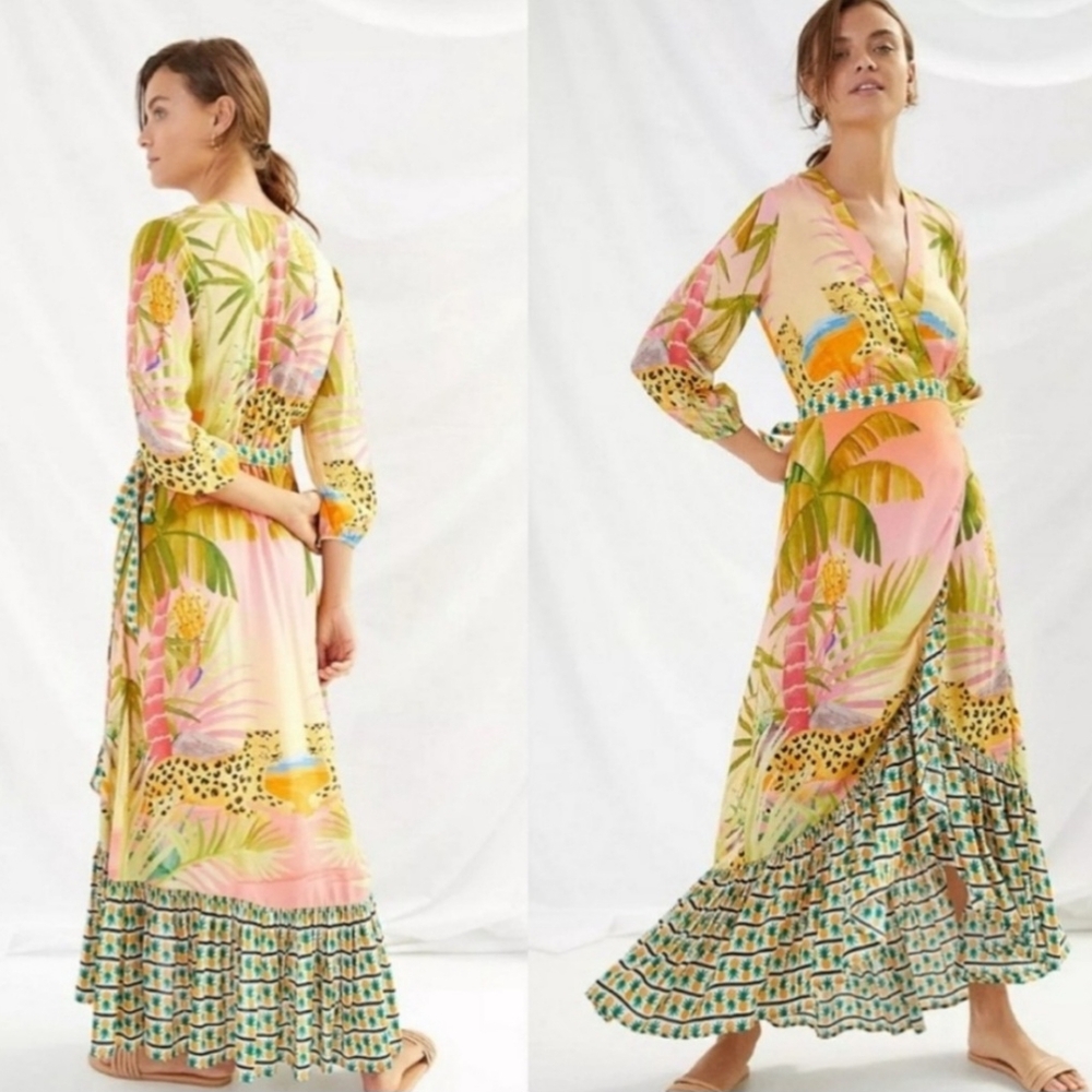 FarmnRio Tropical Vibes Wrap Dress